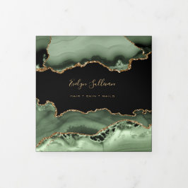 Folleto de la triplicidad de agate verde sabio