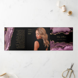 Folleto de la triplicidad de mauve agate