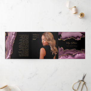 Folleto de la triplicidad de mauve agate