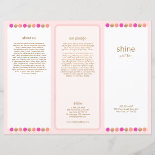 Folleto de la triplicidad polaca rosa de la salon 