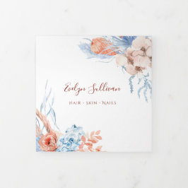 Folleto de las tres bandas tropicales de color azu