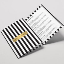 Folleto de Luxe Bold con rayas negras y blancas