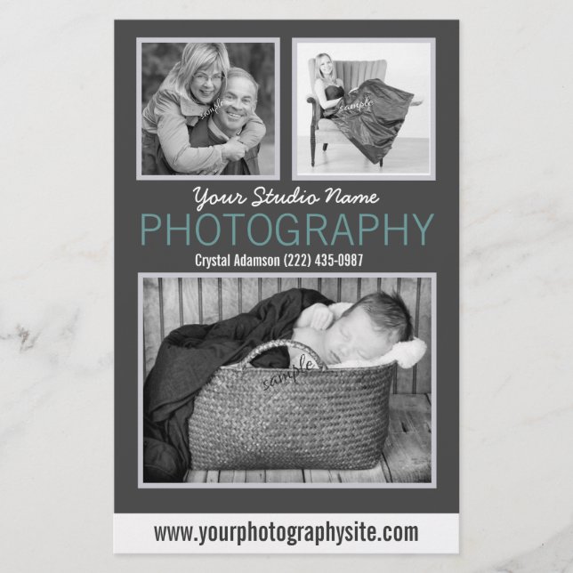 Folleto de Negocio de Fotografía Grandes Fotos de  (Frente)