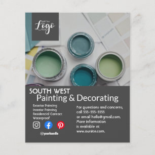 Folleto de negocio de pintura y decoración