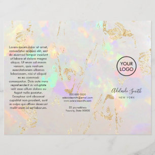 folleto de opal blanco