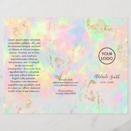 folleto de opal iridiscente faux