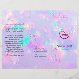 folleto de opal morado