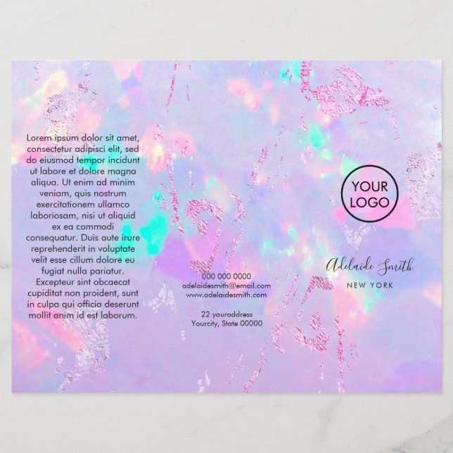 folleto de opal morado (Anverso)