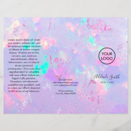 folleto de opal morado