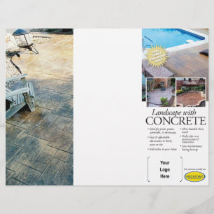 Folleto de paisajismo concreto para la forma de la