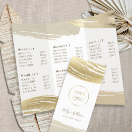 Folleto de pincel de pintura dorada