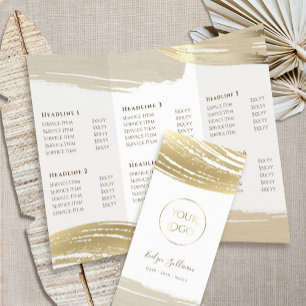 Folleto de pincel de pintura dorada