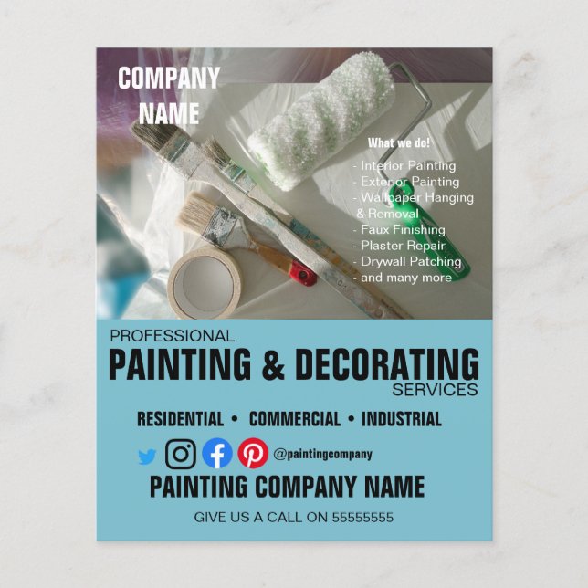 folleto de PINTURA Y DECORACIÓN (Frente)