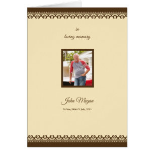 Folleto de plantilla del programa funeral