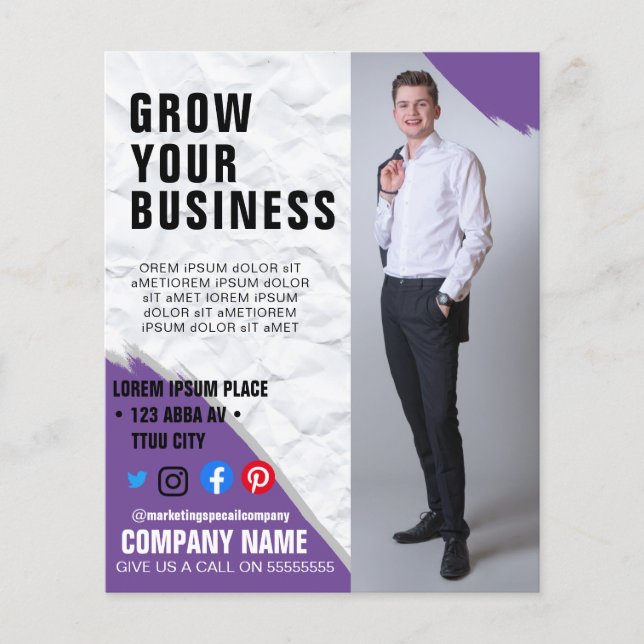 Folleto de poster de marketing de negocios (Frente)