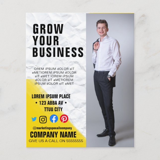 Folleto de poster de marketing de negocios