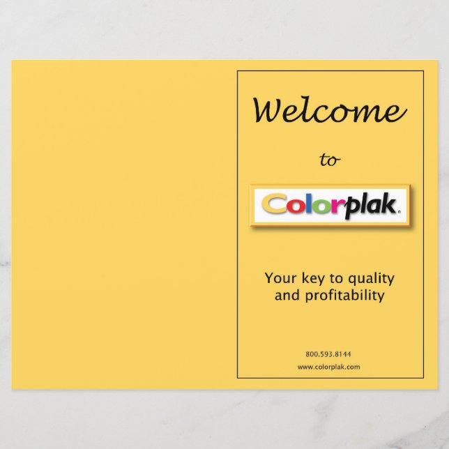 Folleto de precios de Colorplak (Anverso)