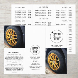 Folleto de precios para el logotipo de negocios mo