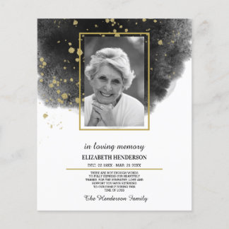 Folleto de Presupuesto de Simpatía FOTO En Memoria