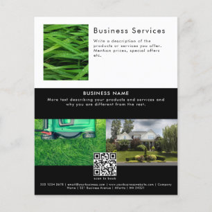 Folleto de publicidad de césped Jardín Cuidados de