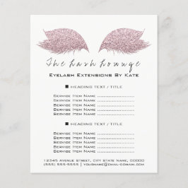 Folleto de Rosa en Blanco y Negro de Salón de Bell