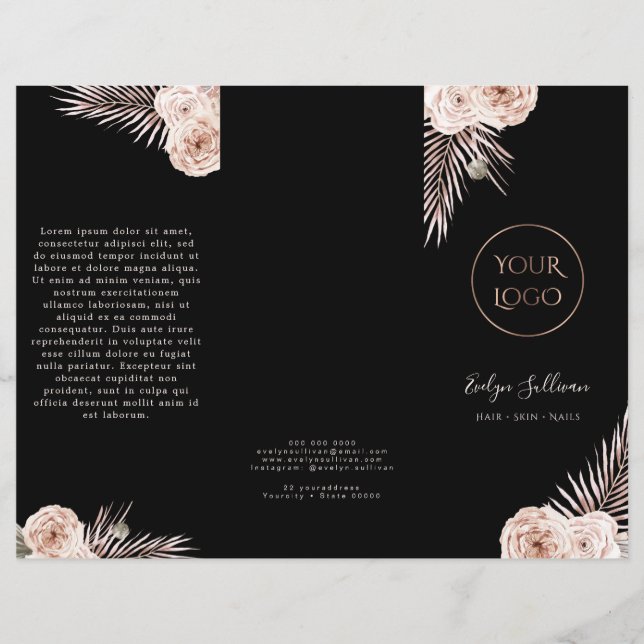 Folleto de rosas tropicales (Anverso)