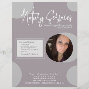 Folleto de secuencia de fotos del servicio notaria