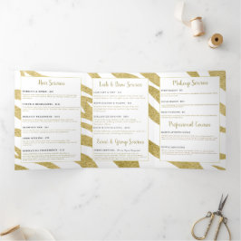 Folleto de servicios de belleza