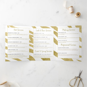 Folleto de servicios de belleza