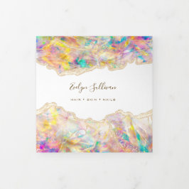 Folleto de tres pliegues de diseño óptico