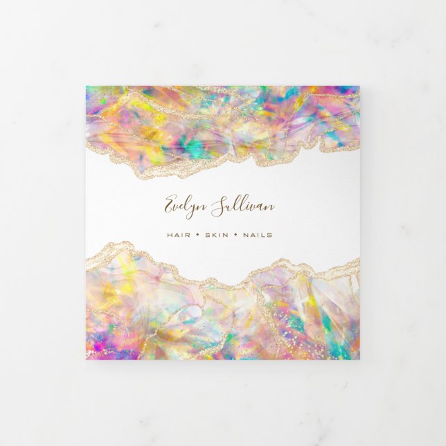 Folleto de tres pliegues de diseño óptico (Foto de portada)