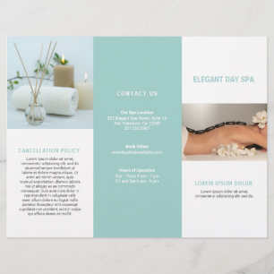 Folleto de tríplio Aqua Elegant Spa