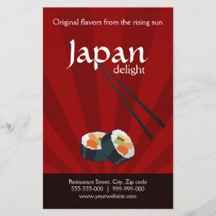 Folleto de un restaurante japonés