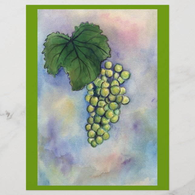Folleto de Uvas de Vino Chardonnay (Frente)