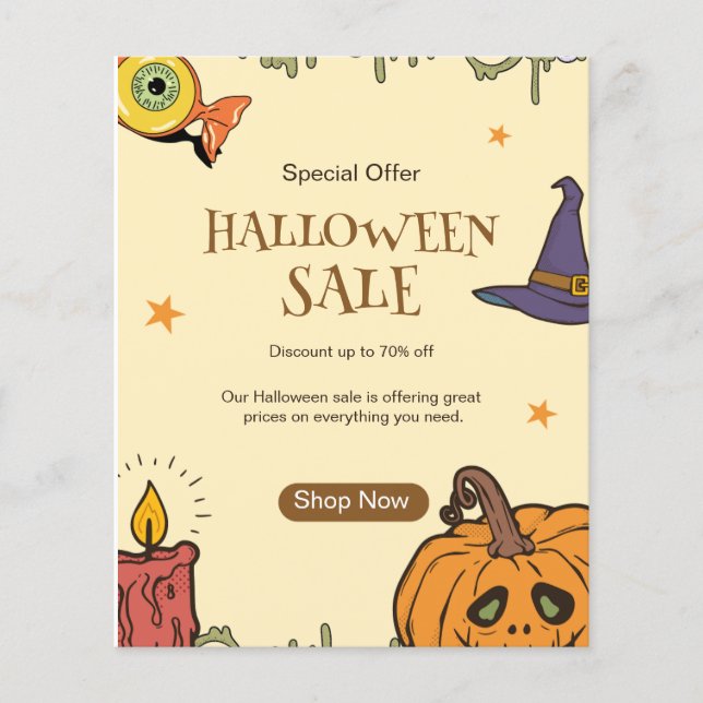 Folleto de venta de Halloween, Noche de Halloween  (Frente)