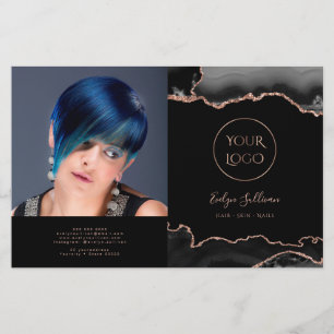 folleto del bipliegue de agate negro