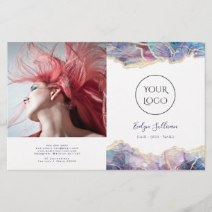 folleto del bipliegue de diseño opal oscuro