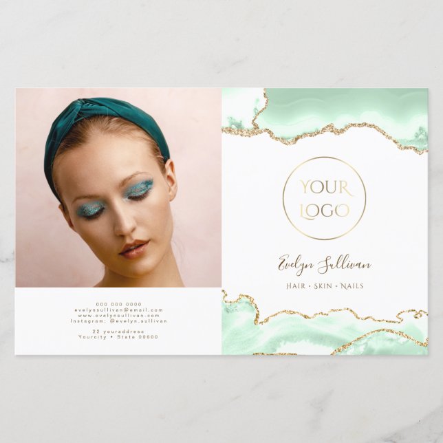 Folleto del biplio de agate verde de marea (Anverso)