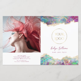 Folleto del biplio de diseño opal de Fuchsia aquam