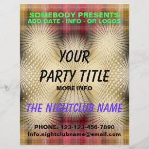 folleto del fiesta de discoteca