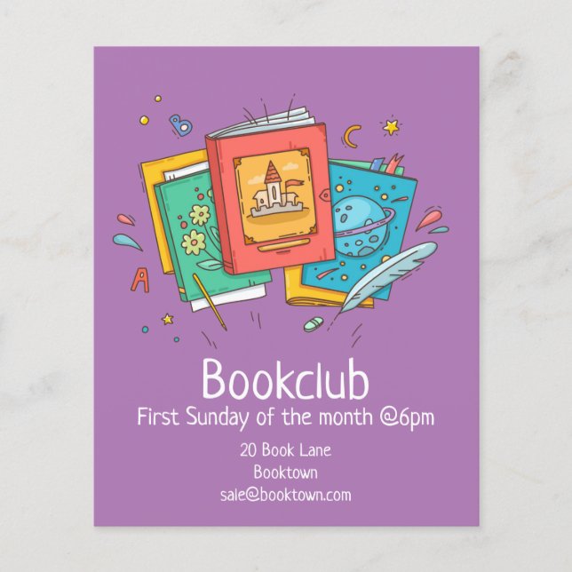 Folleto del grupo de libros de lectura de libros d (Frente)