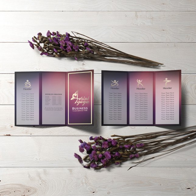 Folleto del instructor de gimnasia aérea de medita (Subido por el creador)