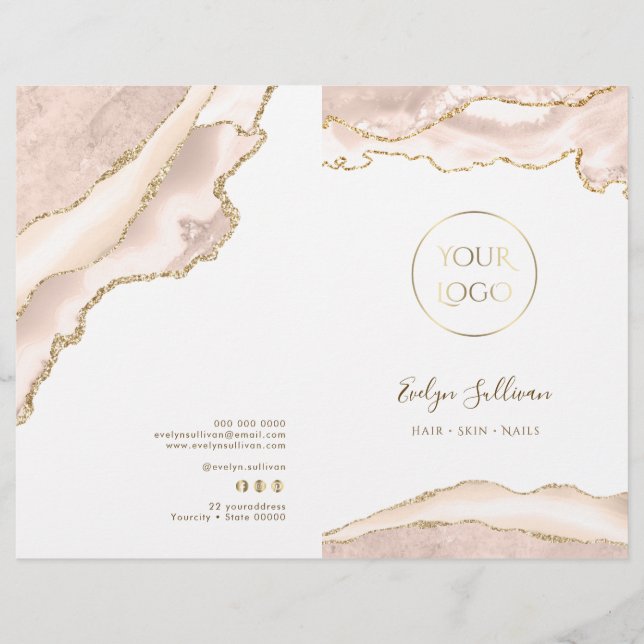 folleto del menú de servicio de agate de rubor de  (Anverso)