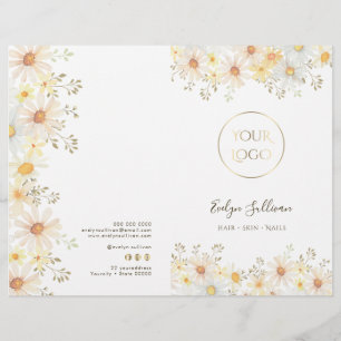 Folleto del menú del servicio Daisies