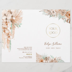 folleto del menú del servicio de café y té tropica