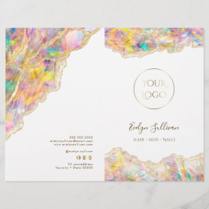 Folleto del menú del servicio de diseño óptico