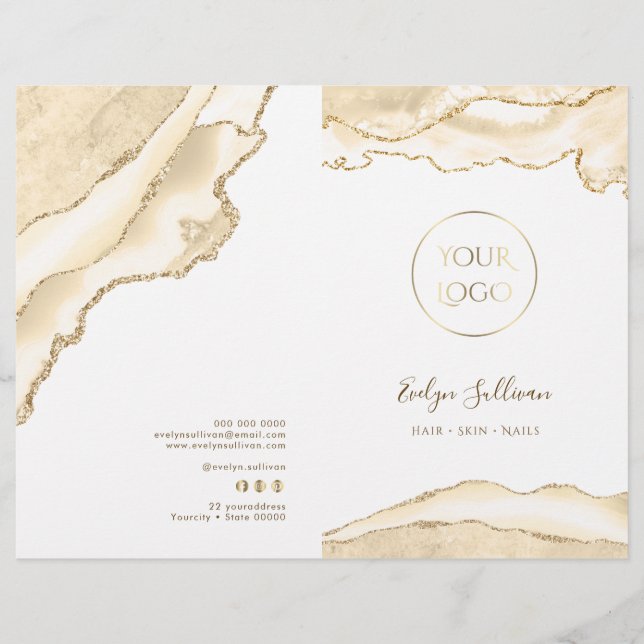 folleto del menú del servicio de melocotón delicad (Anverso)