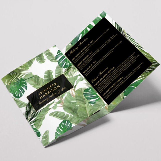 Folleto del patrón del patrón de hojas tropicales  (Subido por el creador)