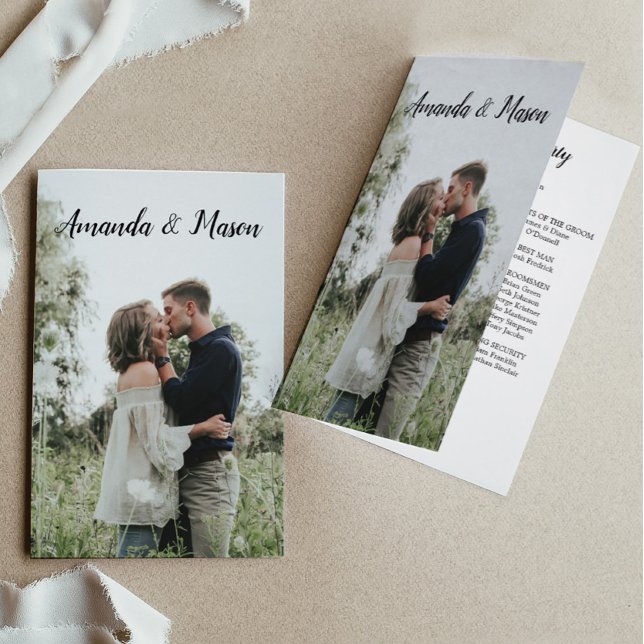 Folleto del Programa de Boda Doble con Foto (Subido por el creador)