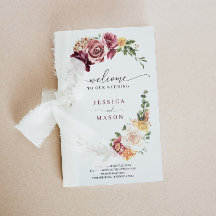 Folleto del programa de Boho Wedding de los países